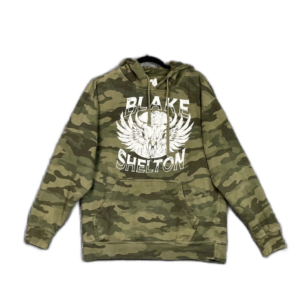 Independent Trading Company Hoodie Mens Large Camouflage Fleece Lined Streetwear